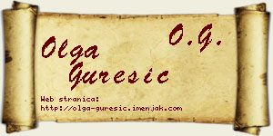 Olga Gurešić vizit kartica